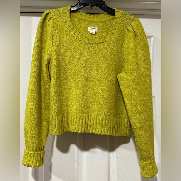 Anthropologie Sweaters - Anthropologie Women's Yellow Crew Neck Sweater